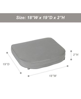 Outdoor Chair Cushion W18''xD19'' Soft and Fade-resistant Polyester, Invisible Zipper for Easy Cleaning, Two Sets of Ties for High Adaptability-Set of 4.