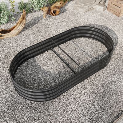 Streamdale Large Metal Oval Raised Garden Bed