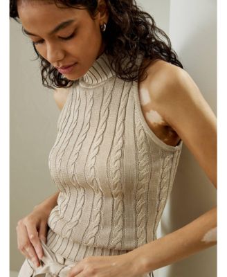 Women's Wild Silk Sleeveless Sweater