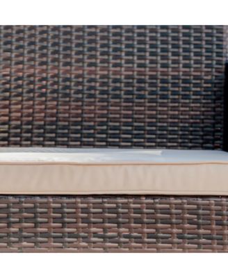 3 Piece Patio Furniture Wicker Conversation Set