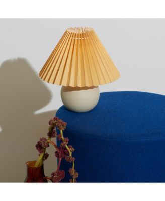 Serena 10" Ceramic LED Table Lamp with Pleated Shade