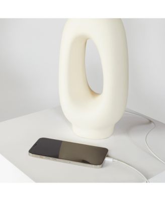 Artemis 22" Ceramic LED Table Lamp with USB-C Charging Port