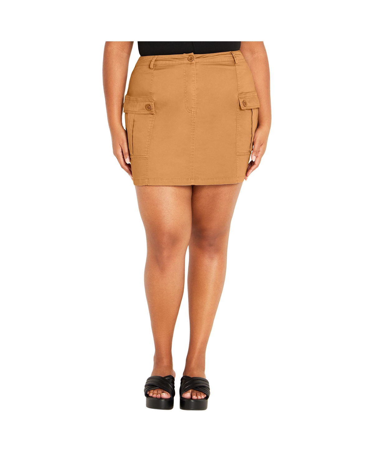 City Chic Women's Cargo Halo Side Pockets Mini Skirt