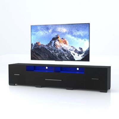 Streamdale RGB LED TV Stand with Storage and Remote Control