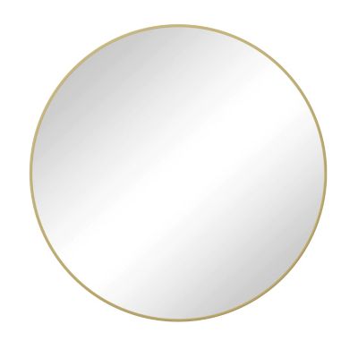 Streamdale 39" Gold Metal Framed Circular Wall Mirror