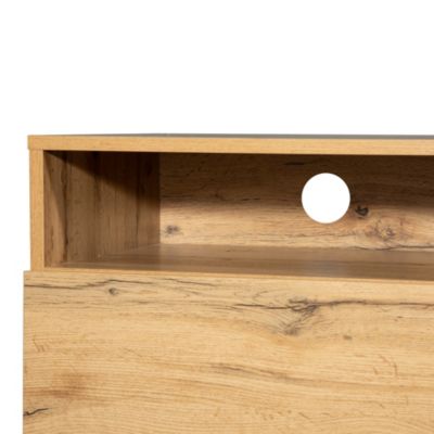 80" TV Stand with Double Storage & Drop Down Door