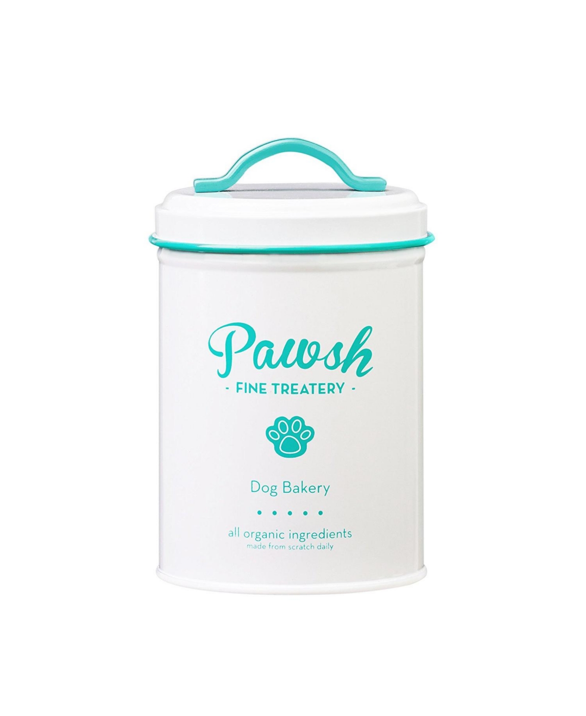 Pawsh Treatery Metal Storage Canister, 44 oz., White Mint - White mint