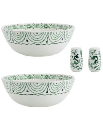 Sicily Serve Bowls Plus Salt and Pepper Set