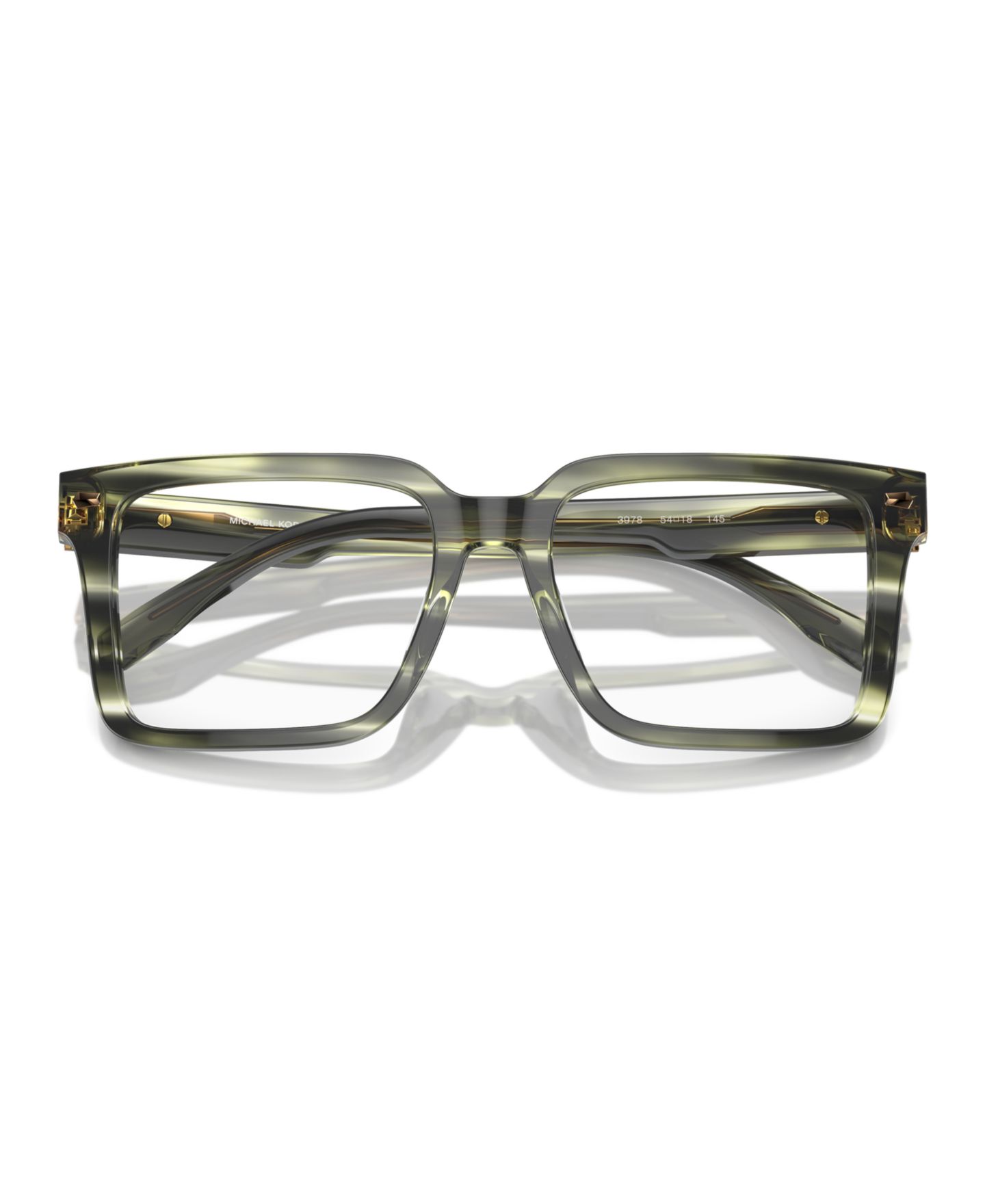 Мужские очки Michael Kors Man Square Plastic MK4121U Mosel Eyeglasses, цвет: Чёрный — фото 8
