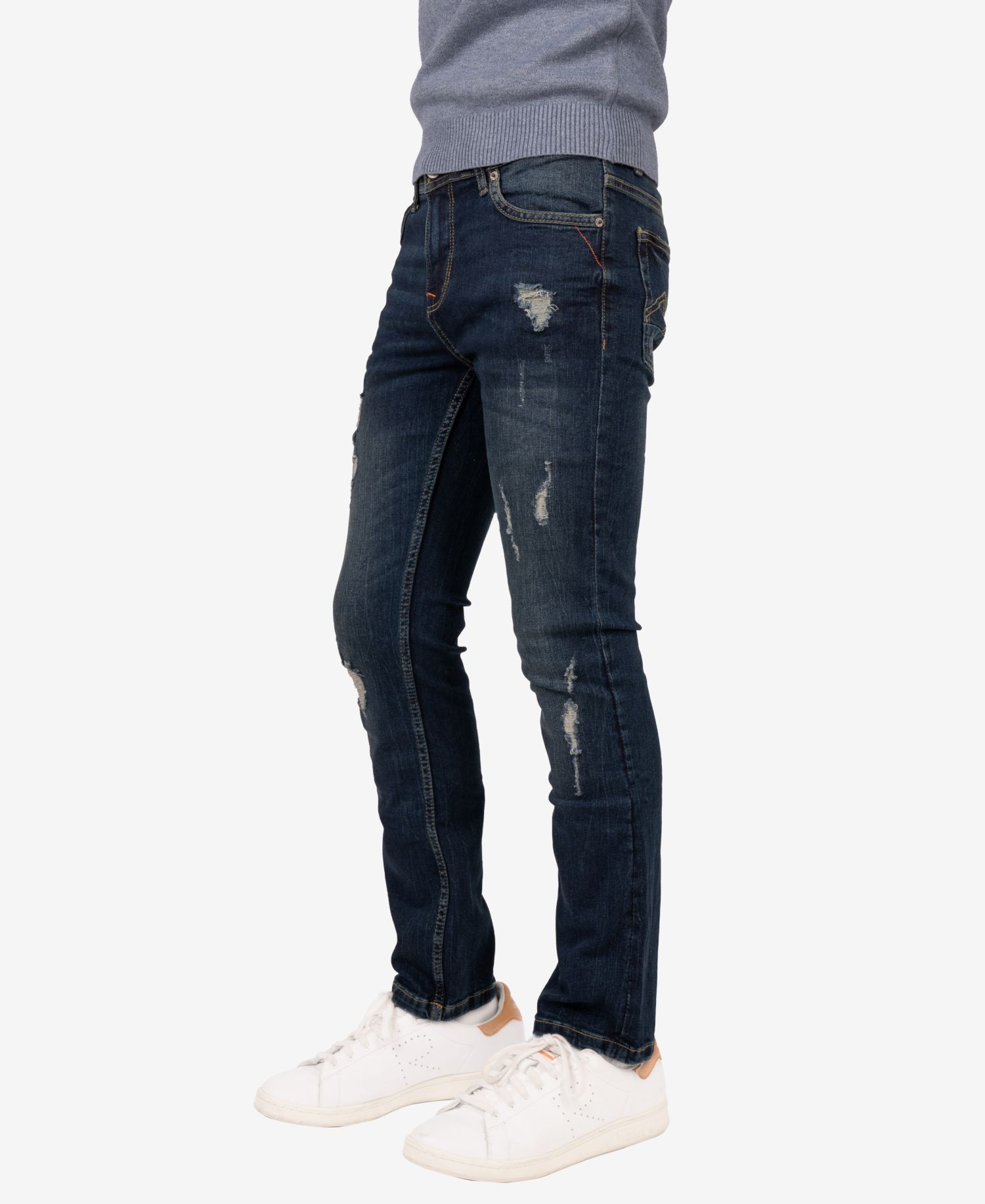 Boy's RawX Distressed Neon Stitch Jeans