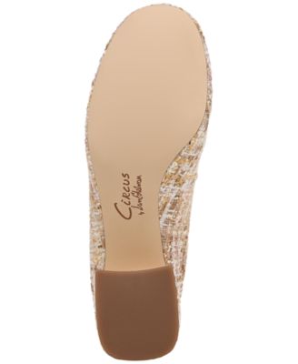  Della Lace-Up Block-Heel Ballet Pumps