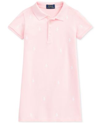 Polo Ralph Lauren Toddler & Little Girls Polo Pony Cotton Mesh Polo Dress -  Macy's