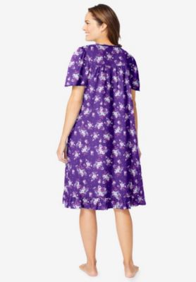 Women's Dreams and Co. Short Floral Print Cotton Gown