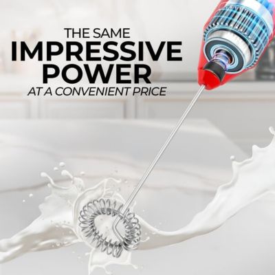 Powerful Handheld Mini FrothMate Milk Frother Stainless Steel - No Stand
