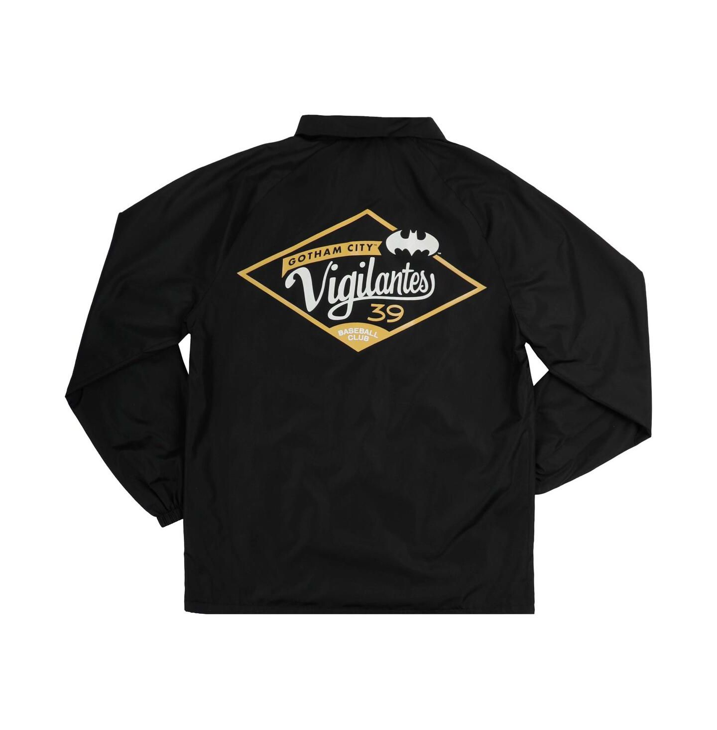 Мужская куртка Heroes & Villains Black Batman Gotham City Vigilantes Coaches Full-Snap Raglan — фото 3
