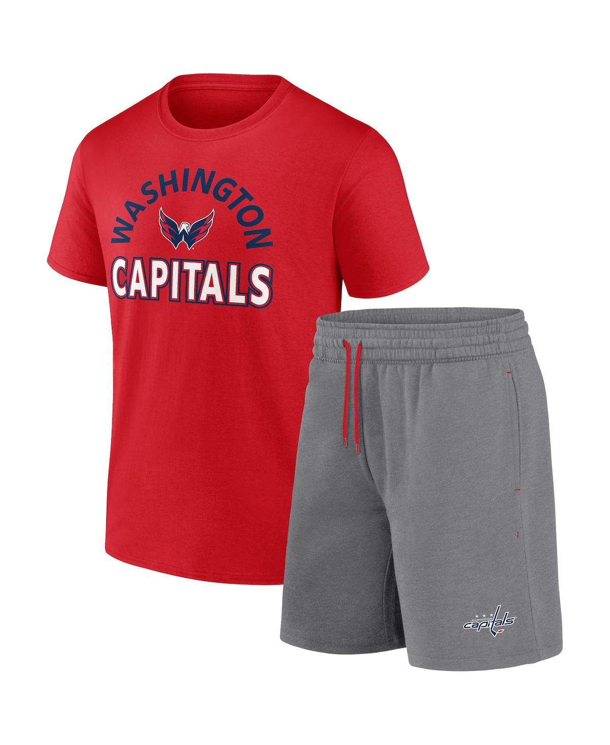 Fanatics Men's Washington Capitals Humble Combo Pack T-shirt Shorts In Multi