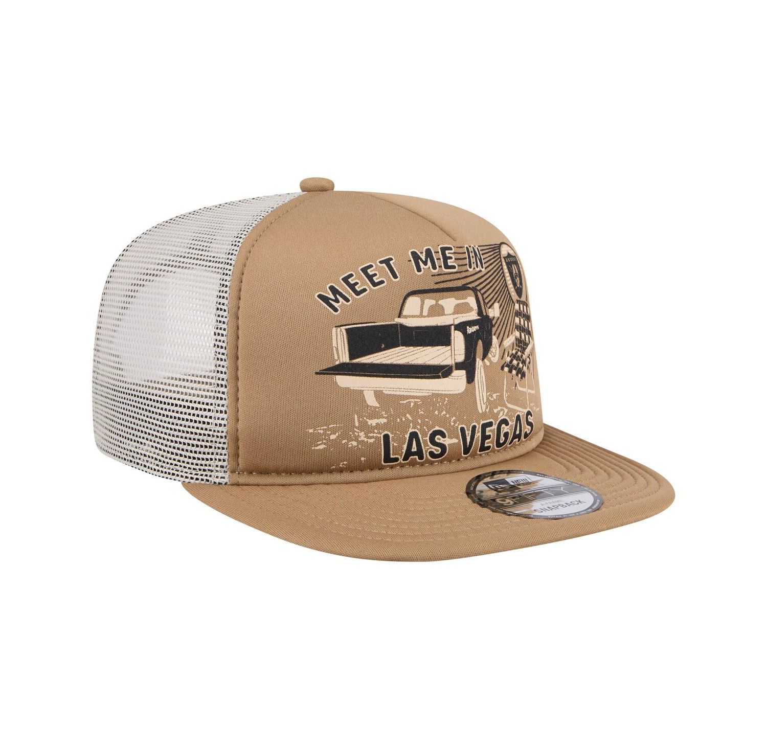 Men's Tan Las Vegas Raiders Meet Me 9FIFTY Snapback Hat