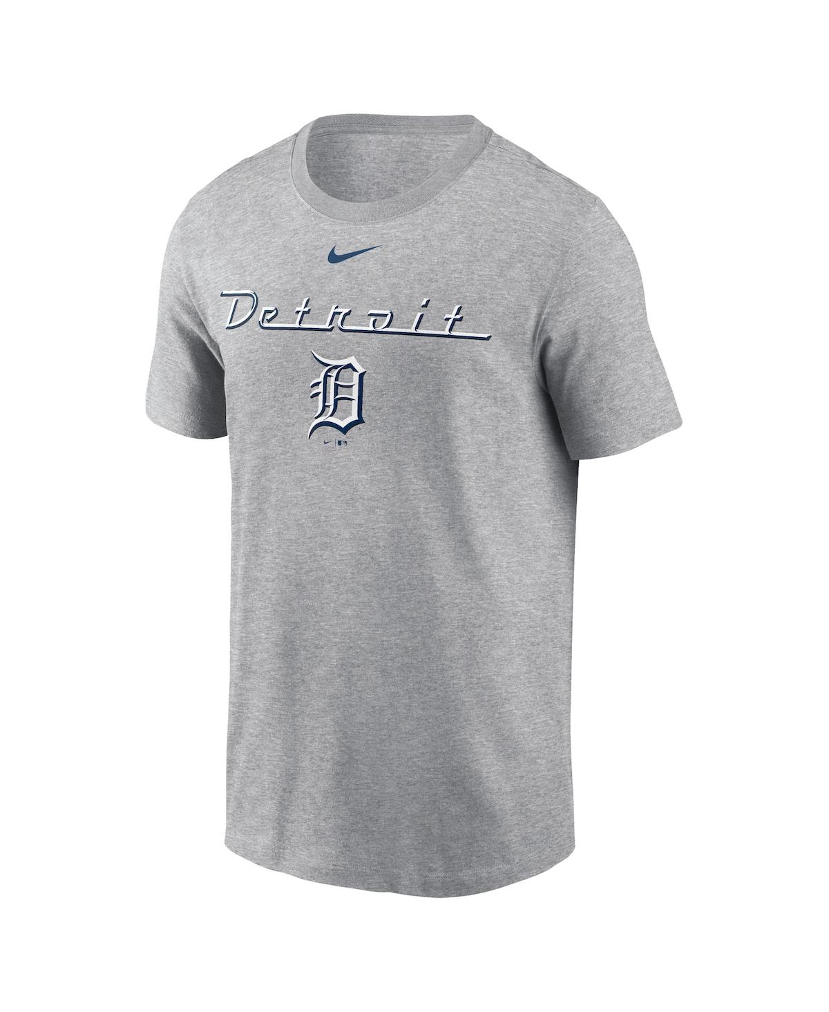 NIKE MEN'S HEATHER CHARCOAL DETROIT TIGERS LOCAL HOME TOWN T-SHIRT
