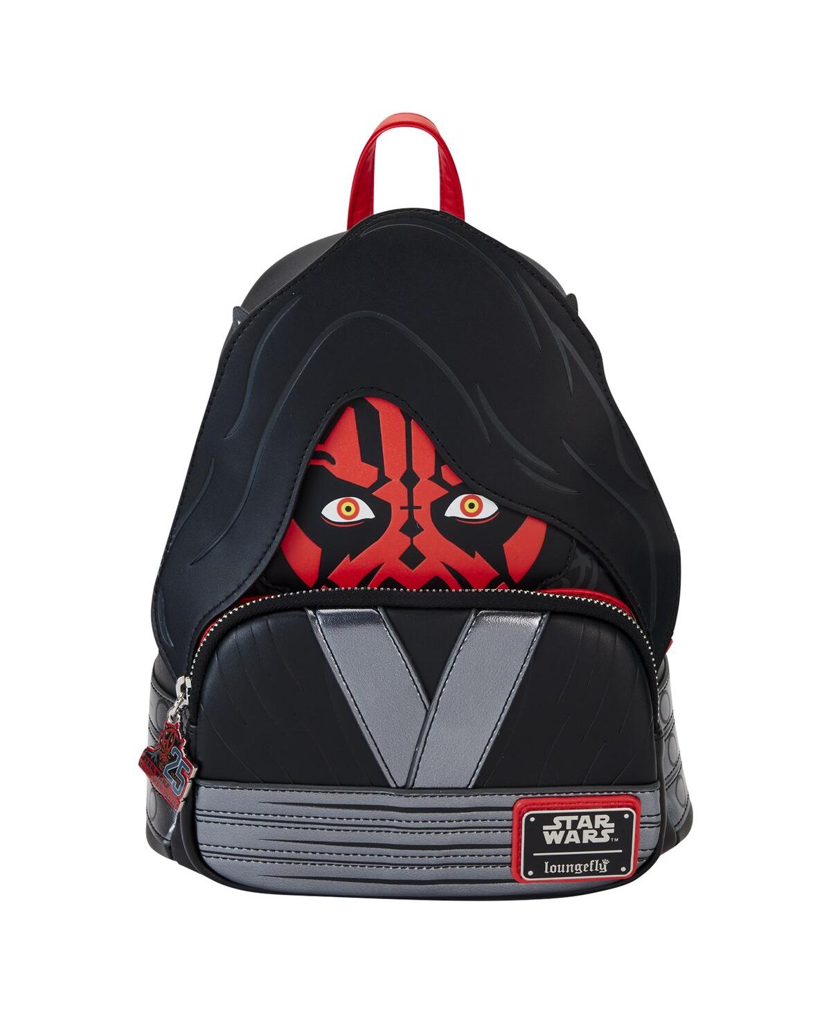 Loungefly Star Wars Phantom Menace 25th Anniversary Darth Maul Cosplay Mini Backpack In Black