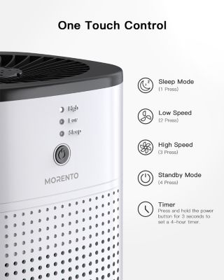 2-Pack Air Purifiers, H13 HEPA, 24dB Sleep Mode, Quiet Cleaner for Bedroom/Home, White & Black – Pet-Friendly