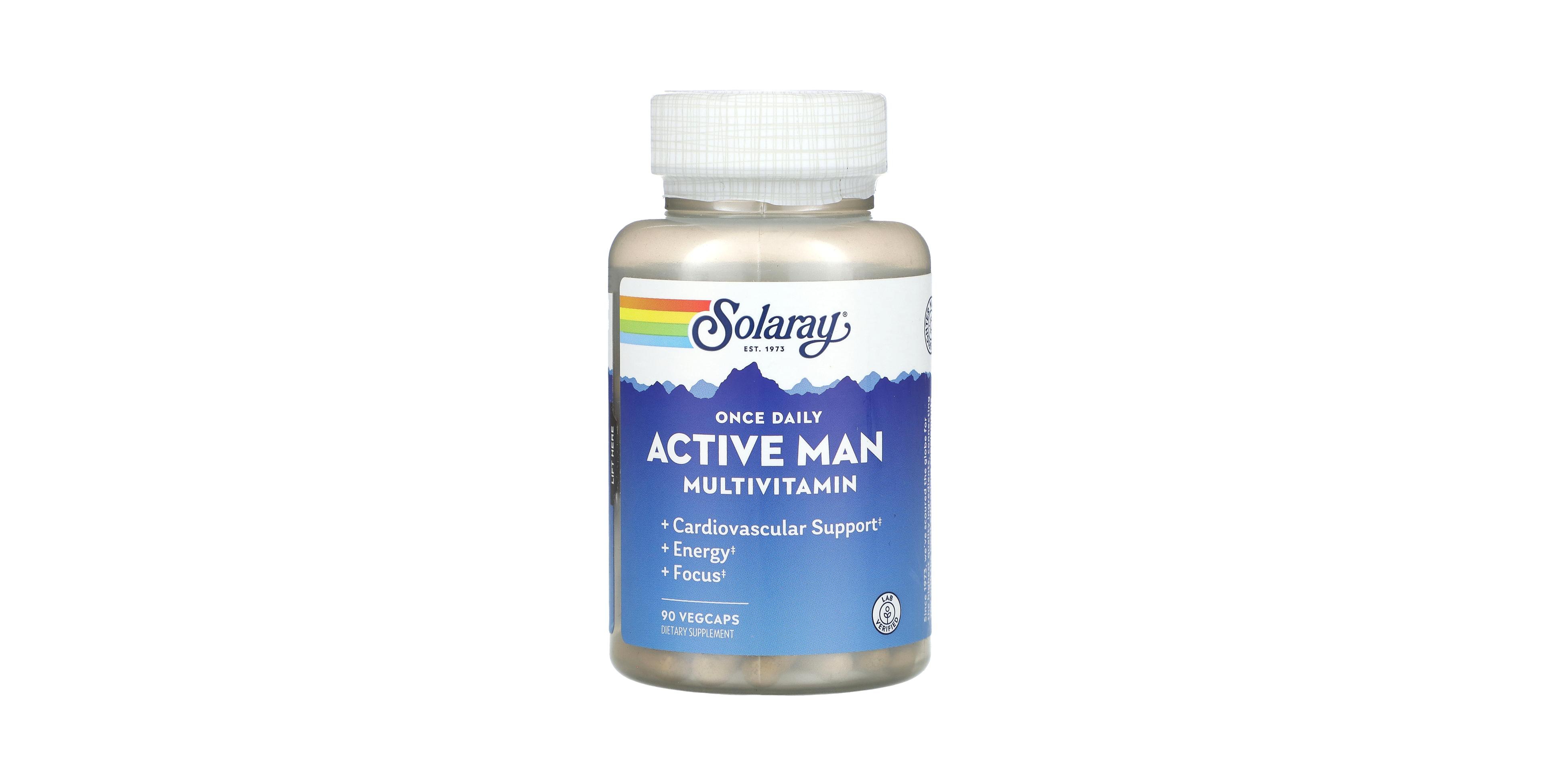 Solaray Once Daily Active Man Multivitamin - 90 VegCaps