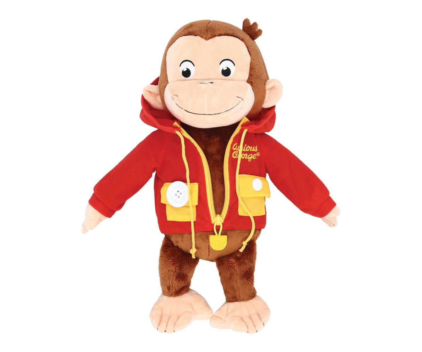 Детская мягкая игрушка Kids Preferred Learn to Dress Curious George Plush — фото 3