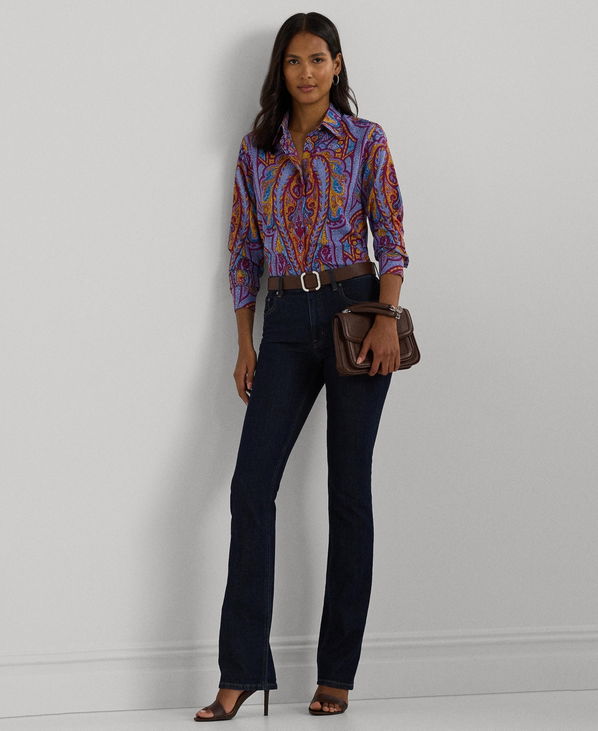 Lauren Ralph Lauren Women's Collared Paisley Shirt