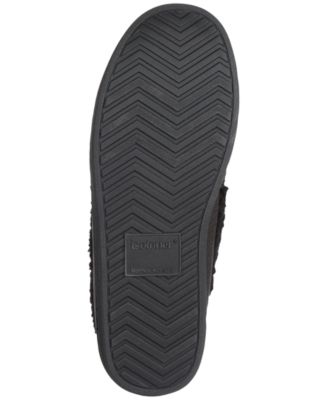 Men's Brushed Knit or Plaid Lewis Moccasin Slipper with Fleece Lining and Memory Foam 