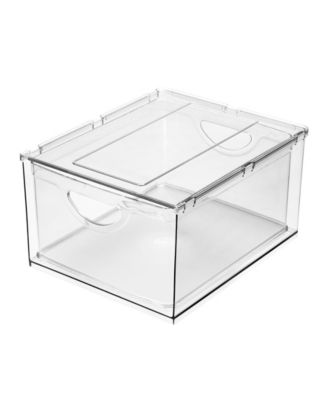 Stackable Storage Drawer for Pantry, Clear, Made in USA