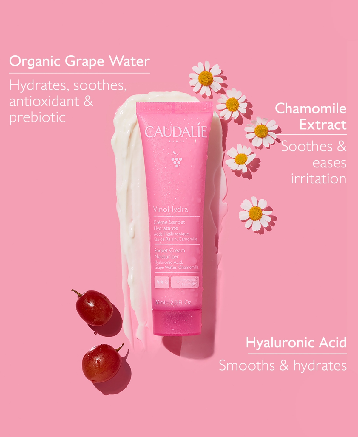 Caudalíe Vinohydra Sorbet Cream Moisturizer, 2 Oz. In No Color