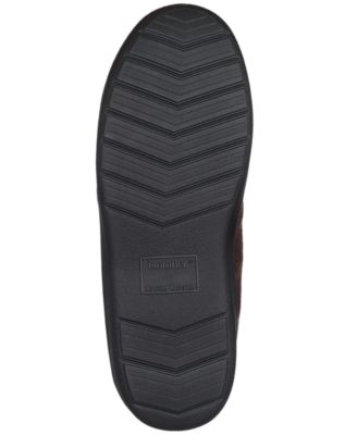 Men's Water Repellent Microsuede Carter Boater Moccasin Slipper with Memory Foam 