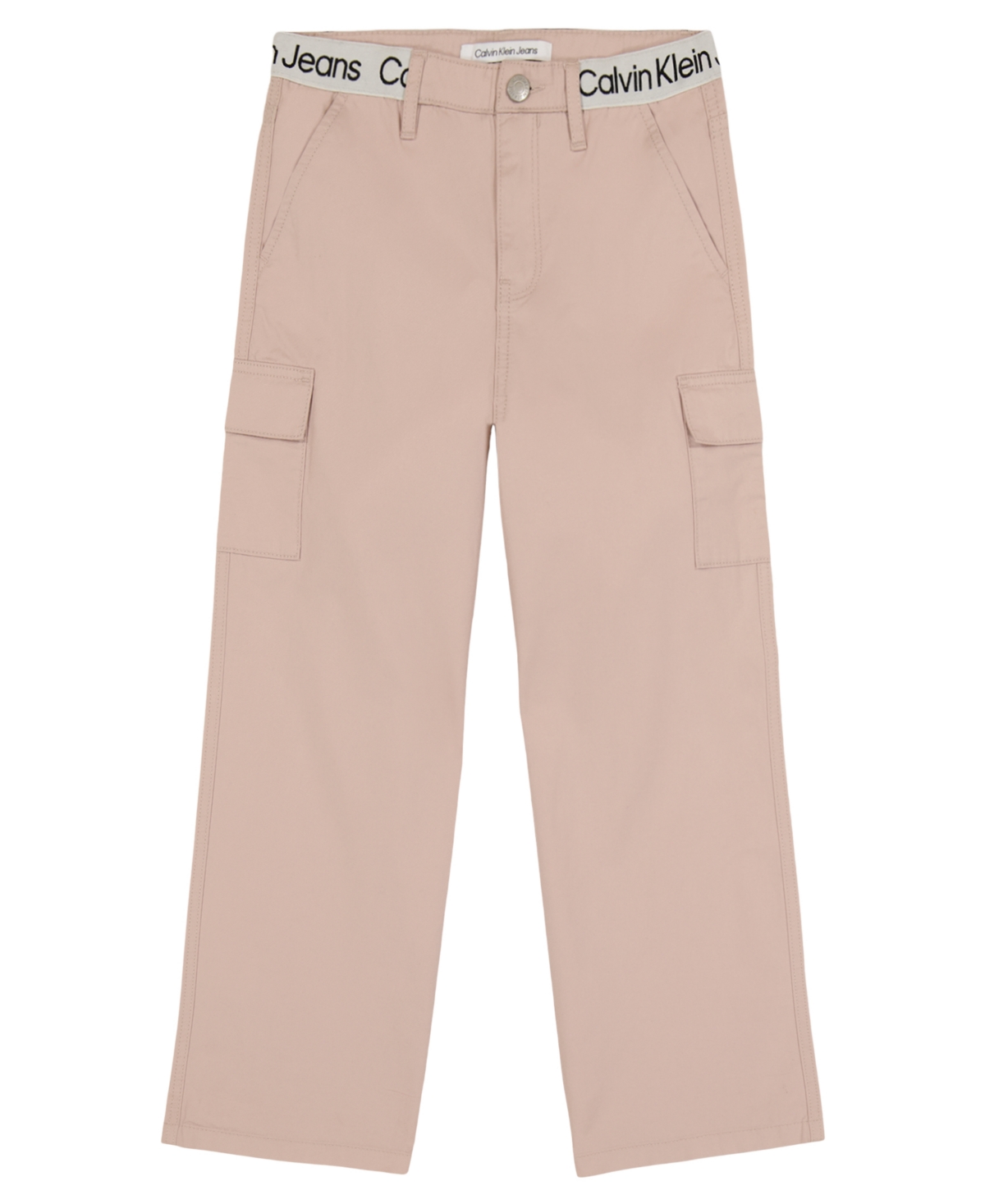 Calvin Klein Big Girls Wide-Leg Twill Cargo Pants