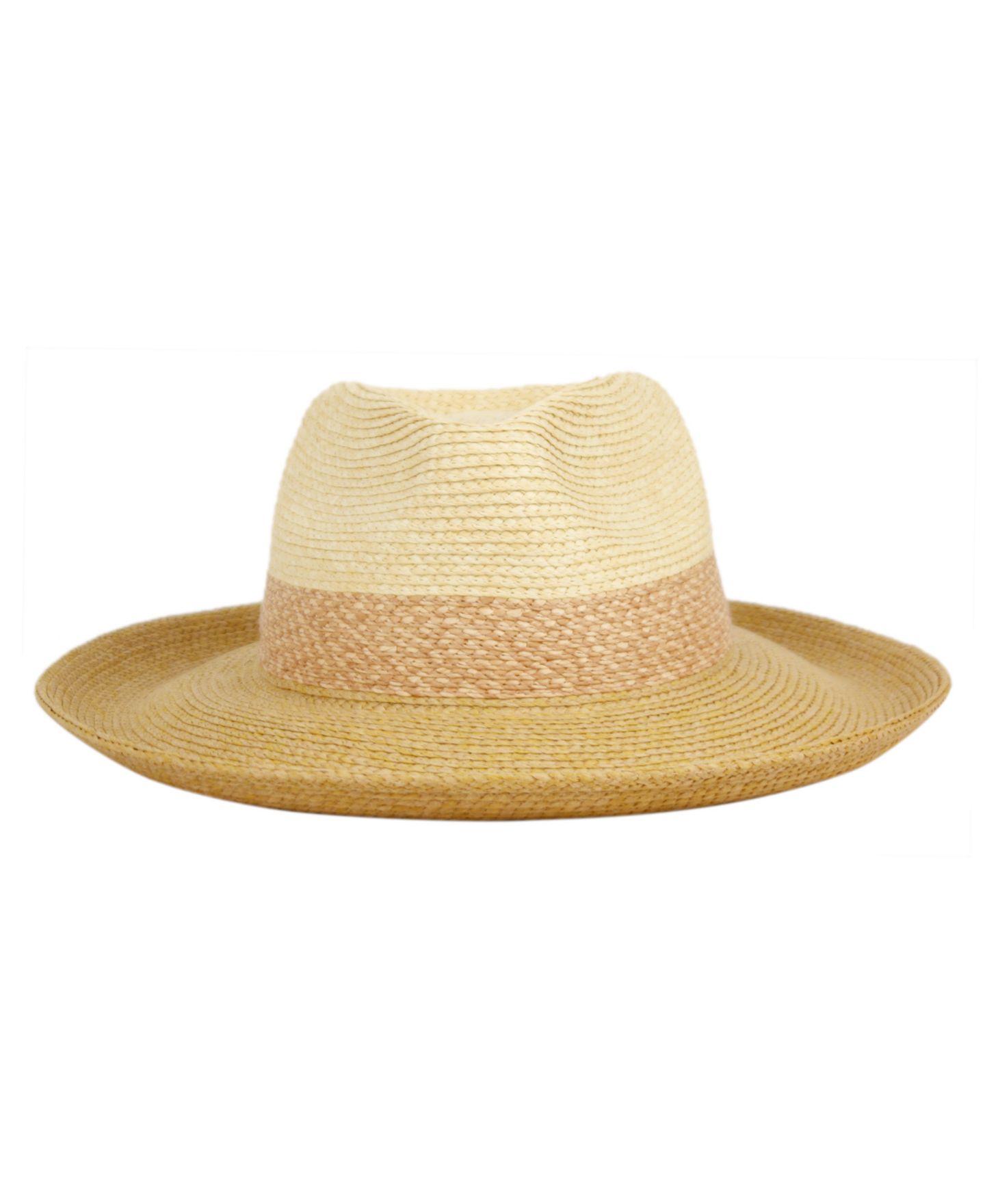 Женский головной убор Angela & William Up Brim Straw Fedora Sun Hat, цвет: Натуральный — фото 3