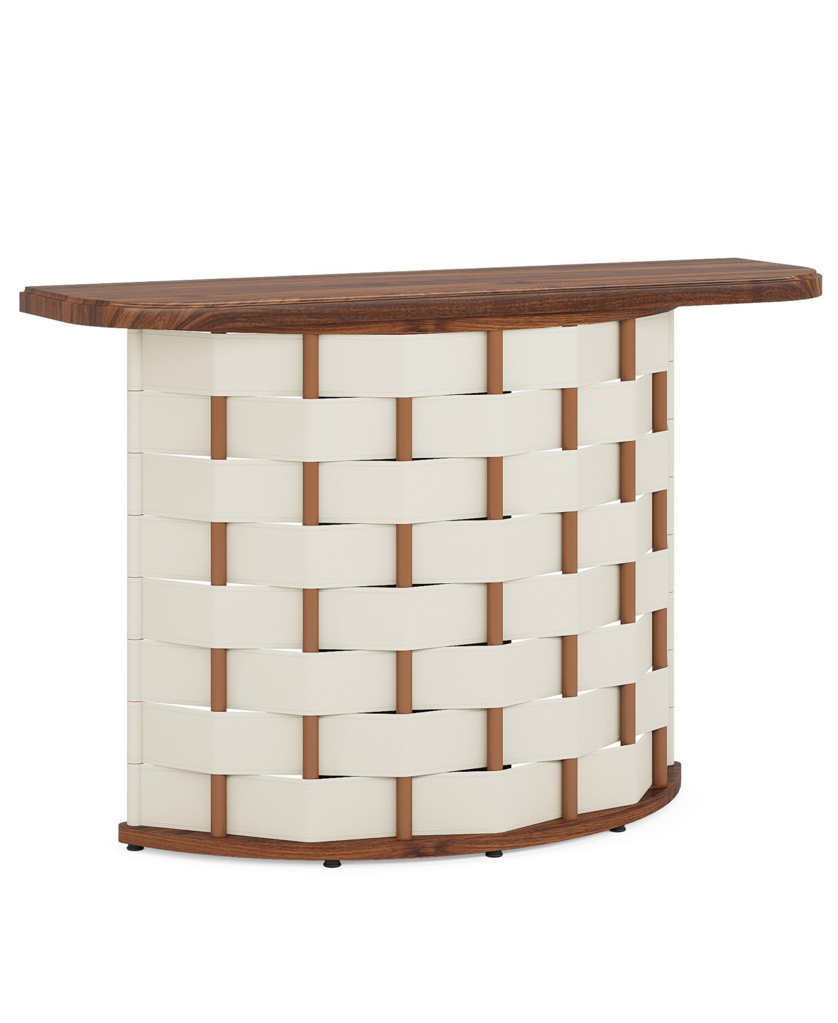 Tribesigns 63 Inch Entryway Console Table, 2-Tier Farmhouse Narrow Sofa Table Behind Couch, Accent Entrance Console Furniture, Rustic Brown