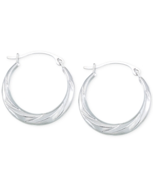 image of Hoop Earrings in 10k White Gold