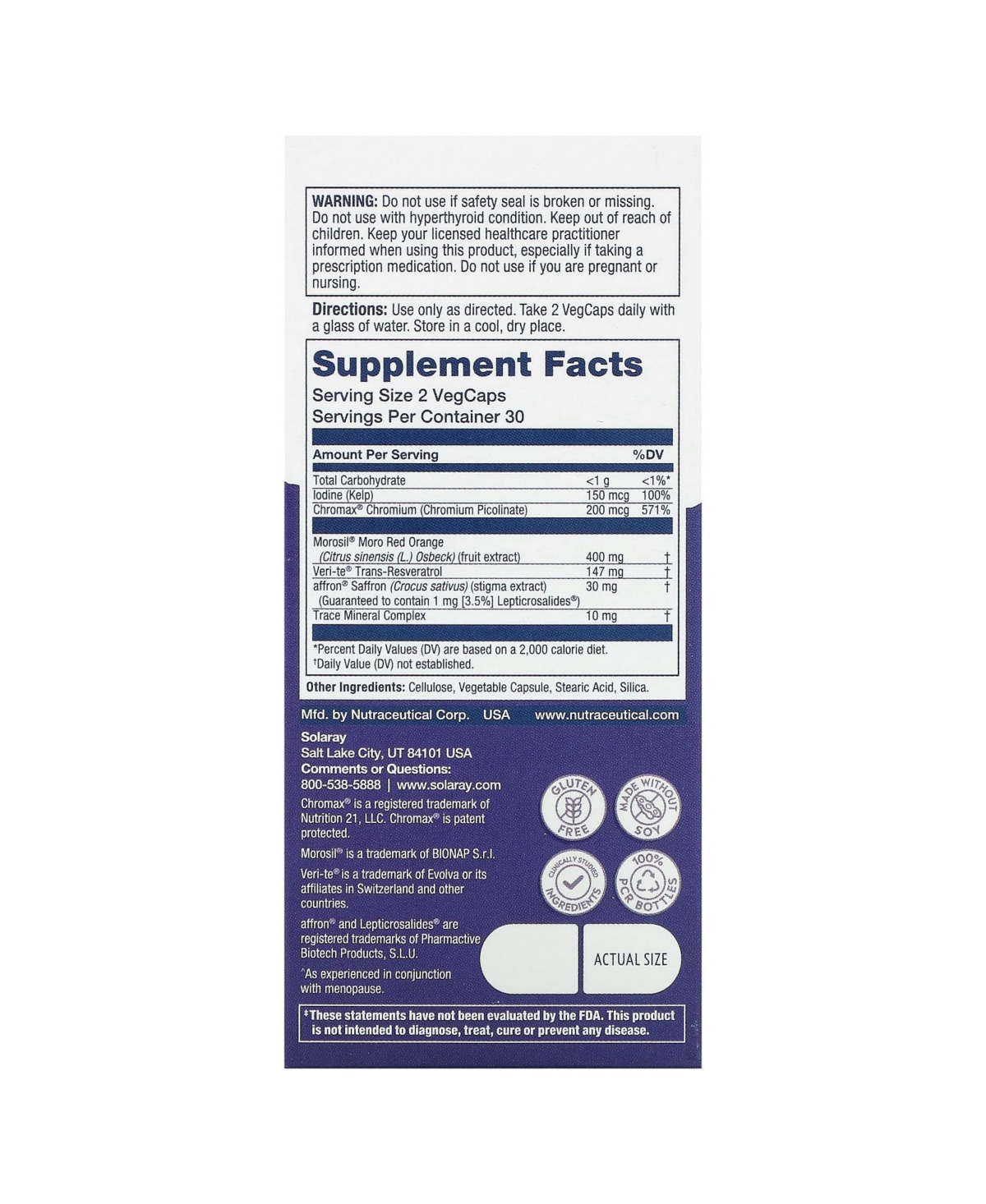 Solaray Her Life Stages Postmenopause - VegCaps