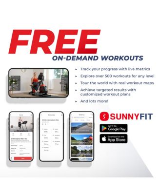 Elite Recumbent Cross Trainer & Elliptical Machine with 12-Level Magnetic Resistance & Exclusive SunnyFit App Enhanced Bluetooth Connectivity