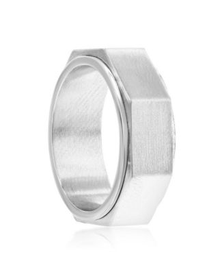 Stainless Steel Geometric Spinner Ring