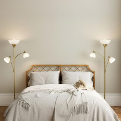 Sky Dome Double 72" LED Torchiere Floor Lamp with Adjustable Arms