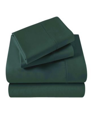 400-TC Egyptian Cotton Solid Deep Pocket Sheet Set, Queen