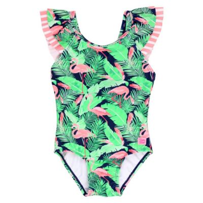 Toddler Girls Ruffle V-Back One Piece