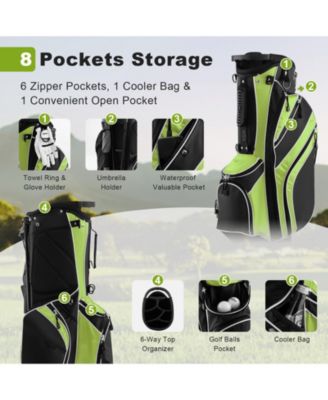 Golf Stand Bag Lightweight and Portable Golf Cart Bag with Shoulder Strap