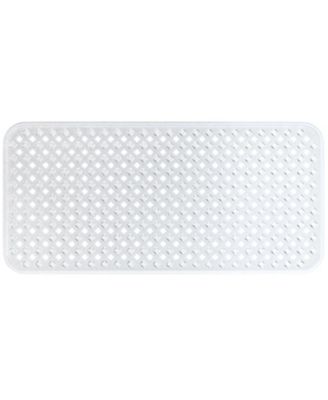 Non-Slip Suctioned Bathtub Mat with Drainage Holes - Durable & Machine Washable - Clear - 35"x16"
