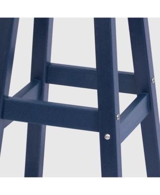 5 PC HDPE Outdoor Patio Dining Bar Table Set and Counter High Stools