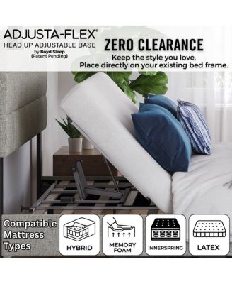Adjusta-Flex Power Adjustable Head Lift Base with Wireless Remote Control, Bed Recliner with Anti-Snore, Reading, Work Positions | 10 Minute Assembly