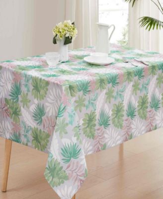 Cove Palm Water-Resistant Indoor and Outdoor Tablecloth, 60" x 120" Rectangle