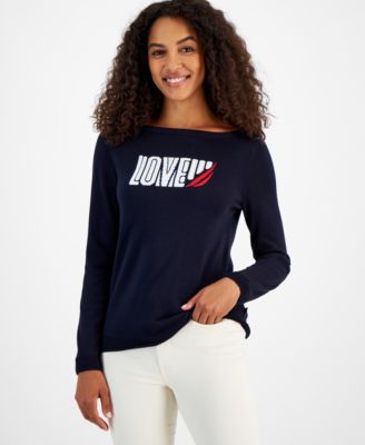 Nautica Jeans - Women's Love Boat Neck Long-Sleeve Sweater