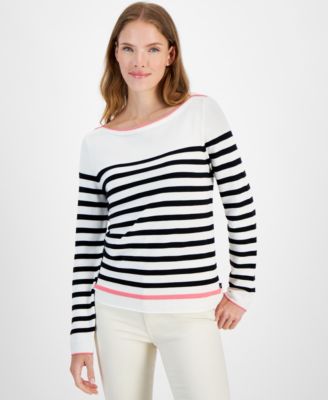 Nautica Jeans - Women's Striped Long-Sleeve Sweater