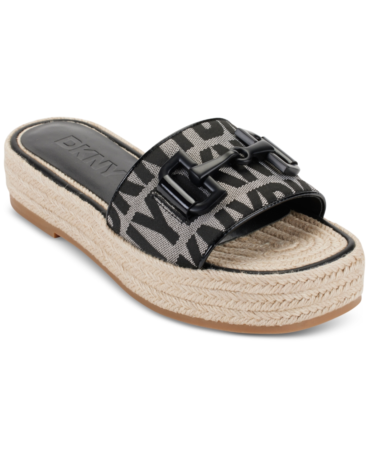 Dkny Women's Fiona Hardware Espadrille Platform Sandals - White