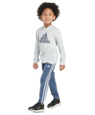 Little & Toddler Boys Graphic Hooded T-Shirt & Pants, 2 Piece Set